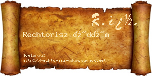 Rechtorisz Ádám névjegykártya